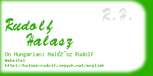 rudolf halasz business card